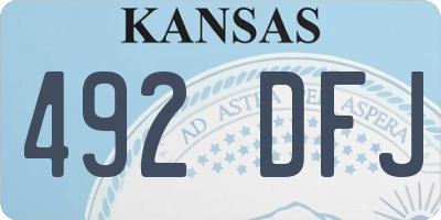 KS license plate 492DFJ