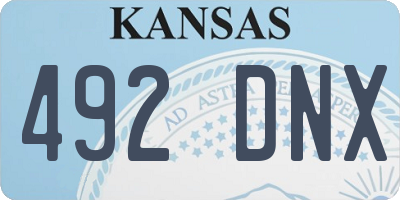 KS license plate 492DNX