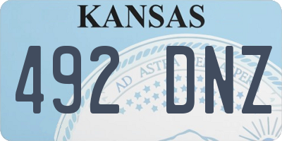 KS license plate 492DNZ
