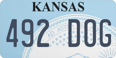 KS license plate 492DOG