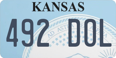 KS license plate 492DOL
