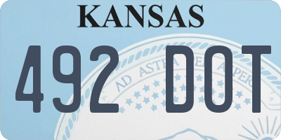 KS license plate 492DOT