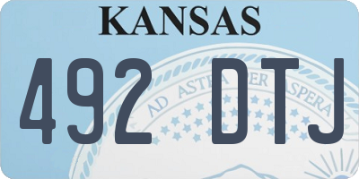 KS license plate 492DTJ