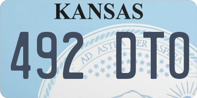 KS license plate 492DTO