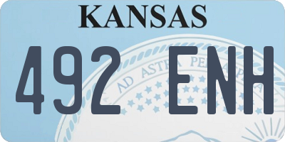 KS license plate 492ENH