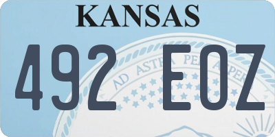 KS license plate 492EOZ
