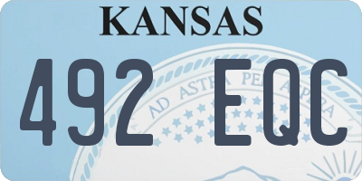 KS license plate 492EQC