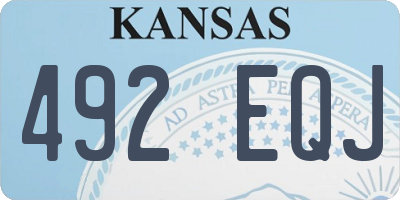 KS license plate 492EQJ