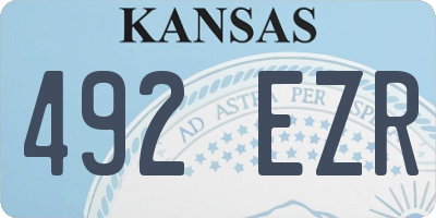 KS license plate 492EZR