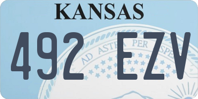 KS license plate 492EZV