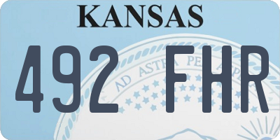 KS license plate 492FHR