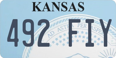 KS license plate 492FIY