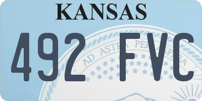 KS license plate 492FVC