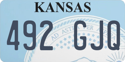 KS license plate 492GJQ