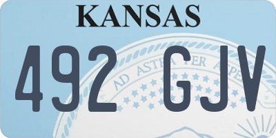 KS license plate 492GJV