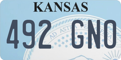 KS license plate 492GNO