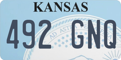 KS license plate 492GNQ