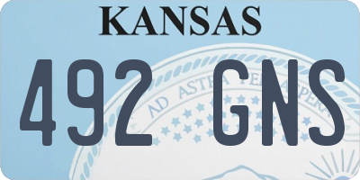 KS license plate 492GNS