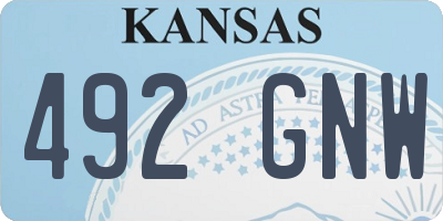 KS license plate 492GNW