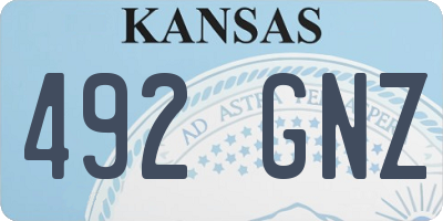 KS license plate 492GNZ