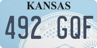 KS license plate 492GQF