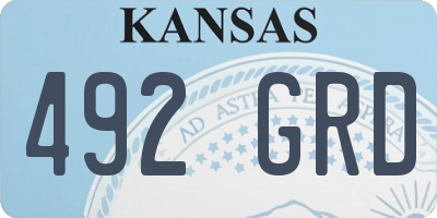 KS license plate 492GRD