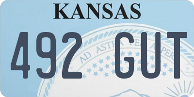 KS license plate 492GUT