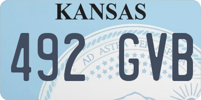 KS license plate 492GVB