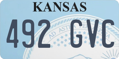 KS license plate 492GVC