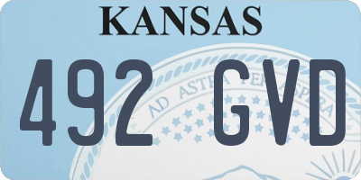 KS license plate 492GVD