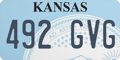 KS license plate 492GVG