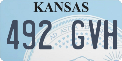 KS license plate 492GVH