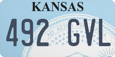 KS license plate 492GVL