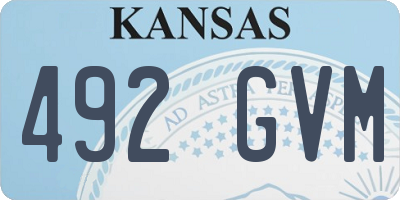 KS license plate 492GVM