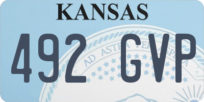 KS license plate 492GVP