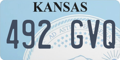 KS license plate 492GVQ