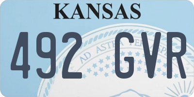 KS license plate 492GVR