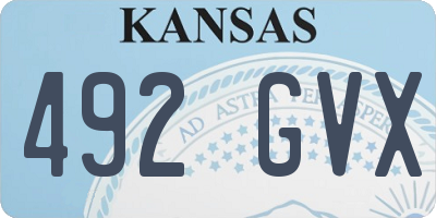 KS license plate 492GVX