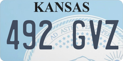 KS license plate 492GVZ