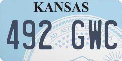 KS license plate 492GWC