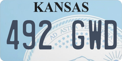 KS license plate 492GWD