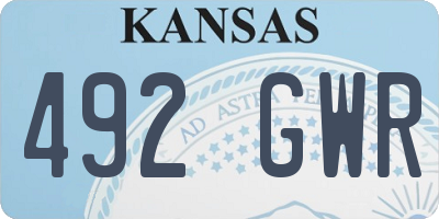 KS license plate 492GWR