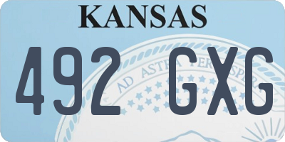 KS license plate 492GXG