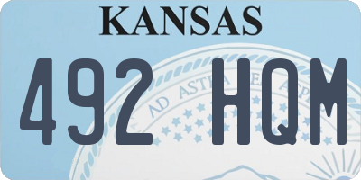KS license plate 492HQM
