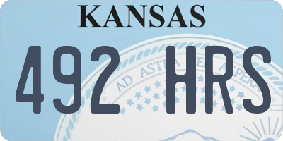 KS license plate 492HRS
