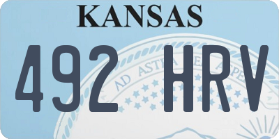 KS license plate 492HRV
