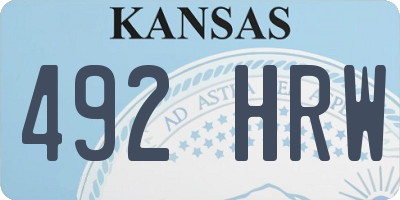 KS license plate 492HRW