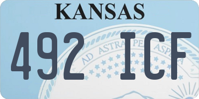 KS license plate 492ICF