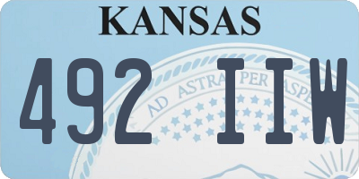 KS license plate 492IIW