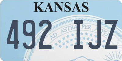KS license plate 492IJZ